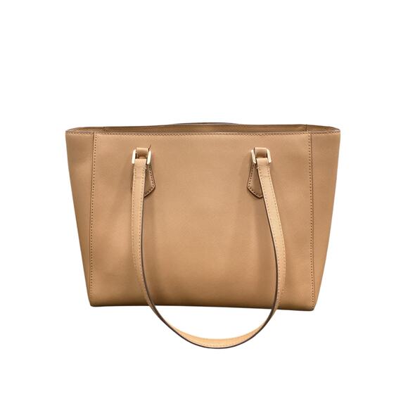 Tory Burch Purse Women’s One Size Robinson Saffiano Leather Medium Tote Caramel - Picture 4 of 10